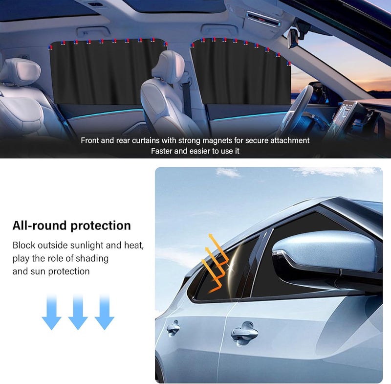 Stacool 5PCS Car Window Shades Kit,Car Privacy Window Cover for Light Blocking and Privacy,Universal CCar Sunshade for Baby CCar Accessories Interior for Sleeping Traveling Camping (5PCS) - Image 4